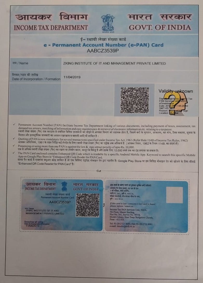 INCOME TAX CERTIFICATE